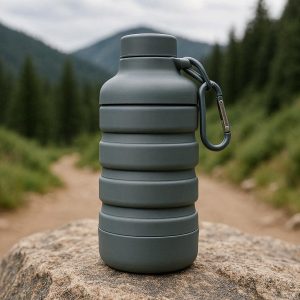 Collapsible Silicone Travel Cup Leak Proof Foldable Water Bottle For Hiking