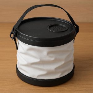 Collapsible Fishing Bucket With Aerator Hole For Live Bait And Fish