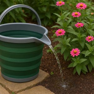 Foldable Garden Bucket With Spout For Watering Plants And Collecting Rain