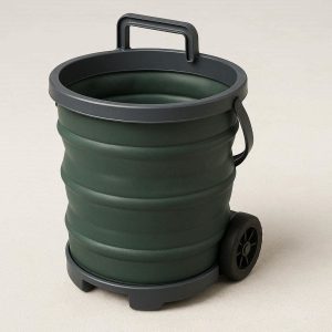 Heavy Duty Collapsible Bucket With Wheels For Easy Transport And Storage
